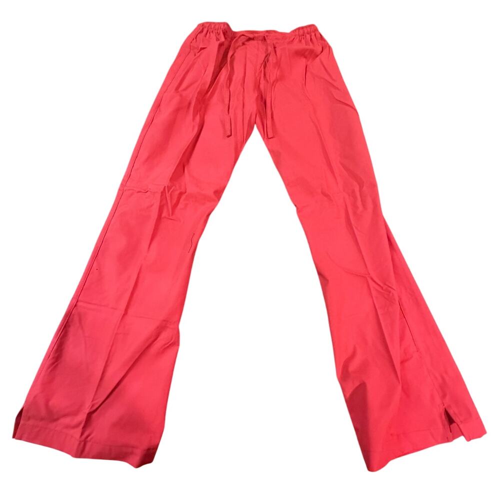 I Skrubs Red Scrub Pants Womens XS Elastic Waist Drawstring Medical Uniform